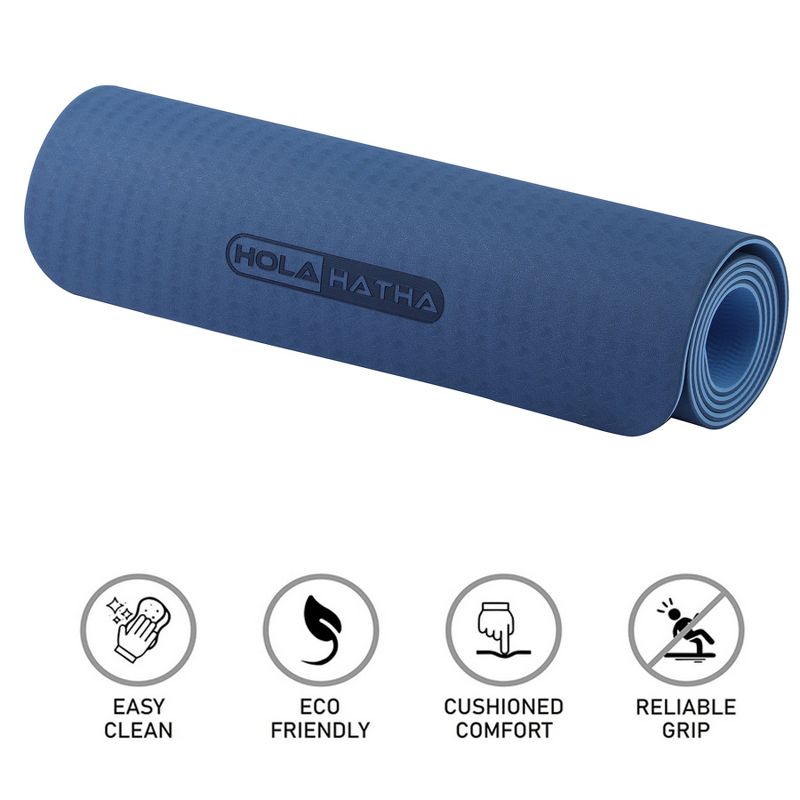 Flexnest Anti-Tear Non-Slip Performance TPE Material 6mm Yoga Mat (Orange)