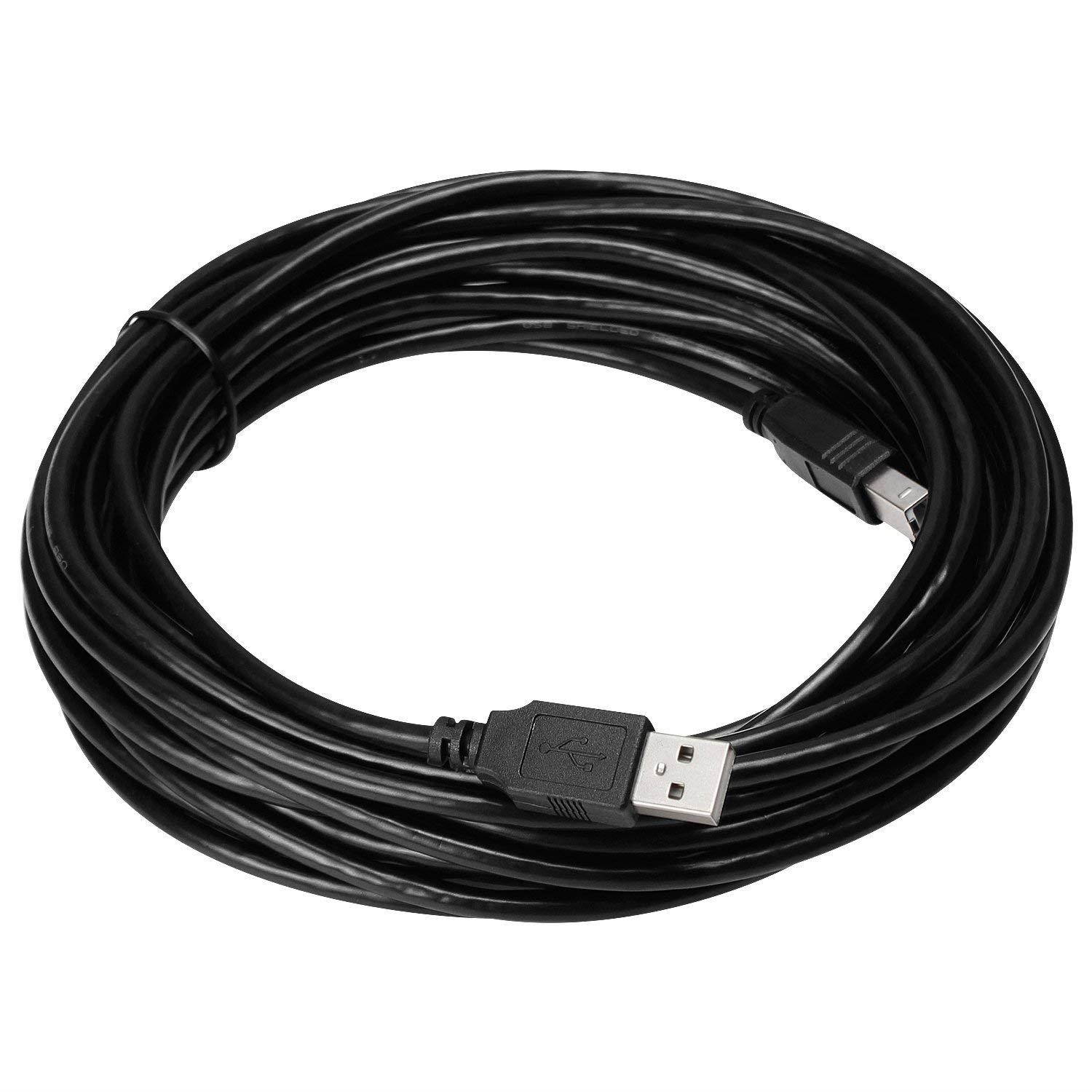 WAWPI USB Printer Cable A to B for 25 feet black