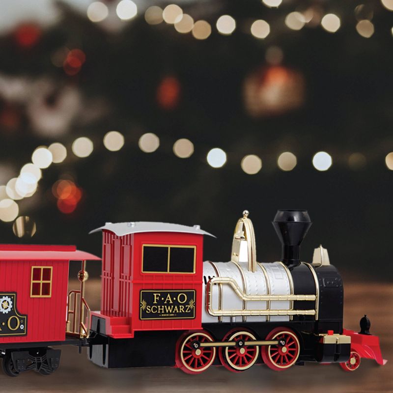 FAO Schwarz Classic Motorized Train Set with Unique Train Cars - 30pc