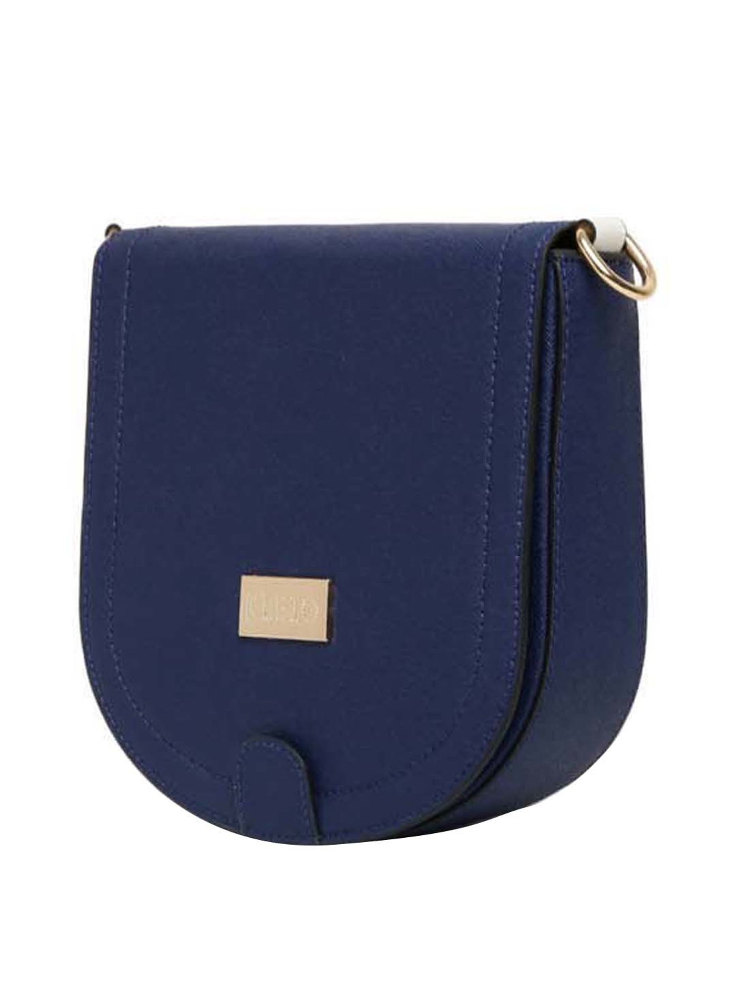 KLEIO Blue Solid Small Sling Handbag