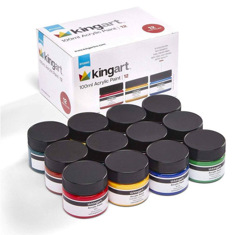 12pc Acrylic Paint Set - Kingart