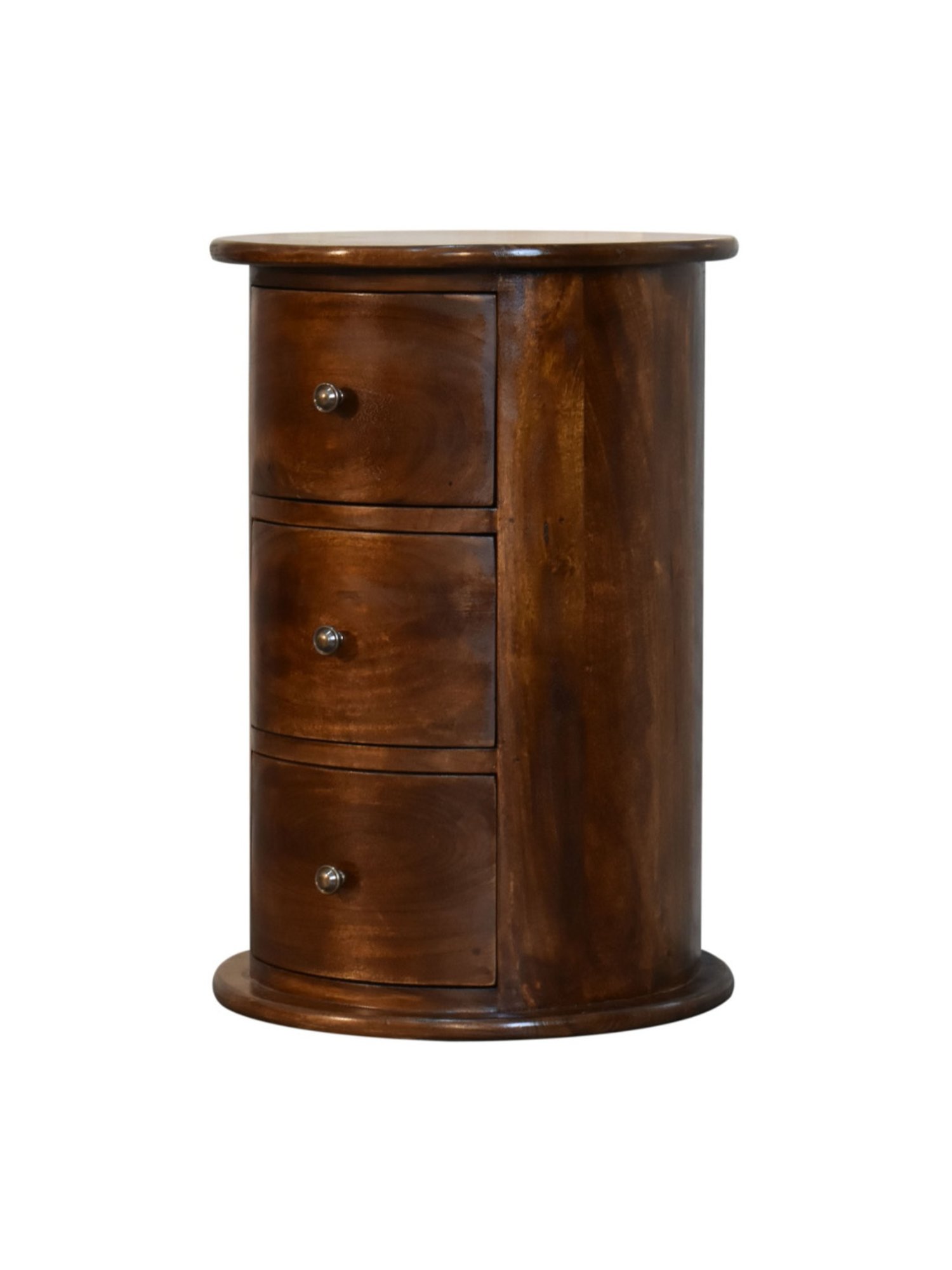 Fabindia Brown Sheesham Wood Textured Cabinet