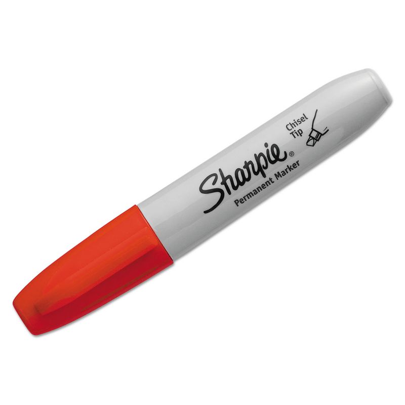 Sharpie Permanent Marker 5.3mm Chisel Tip Red Dozen 38202