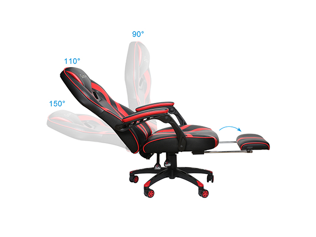 Gaming Chair, Racing Style Computer Desk Chair Padded Armrests Ergonomic Lumbar Support Adjustable Height