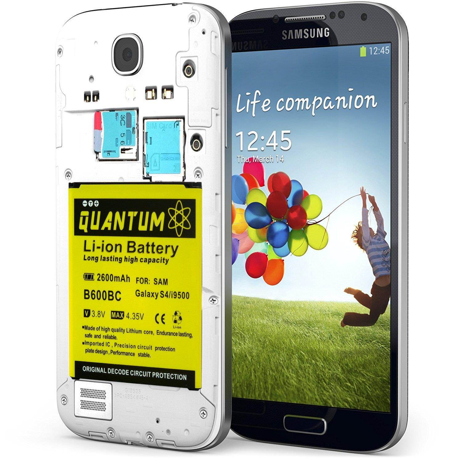QUANTUM Bateria 2,600 mAh para Samsung Galaxy S4, 12 meses de garantia.