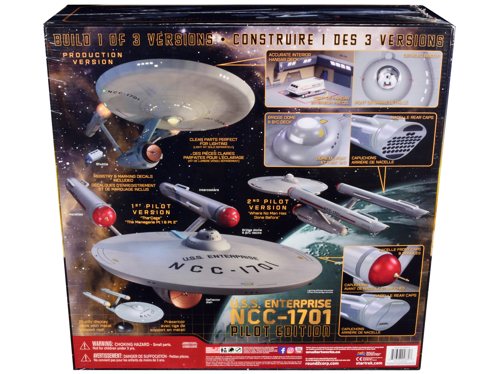 Skill 2 Model Kit U.S.S. Enterprise NCC-1701-C Space Ship "Star Trek: The Next Generation" (1987) TV Series 1/1400 Scale Model by AMT