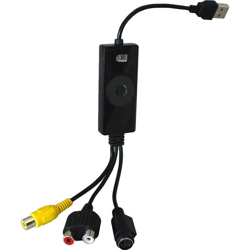 Adesso AV-200 - Video Capture Express - Functions: Video Capturing, Video Editing, Video Recording, Audio Capturing - USB - 720 x 576 - NTSC, PAL