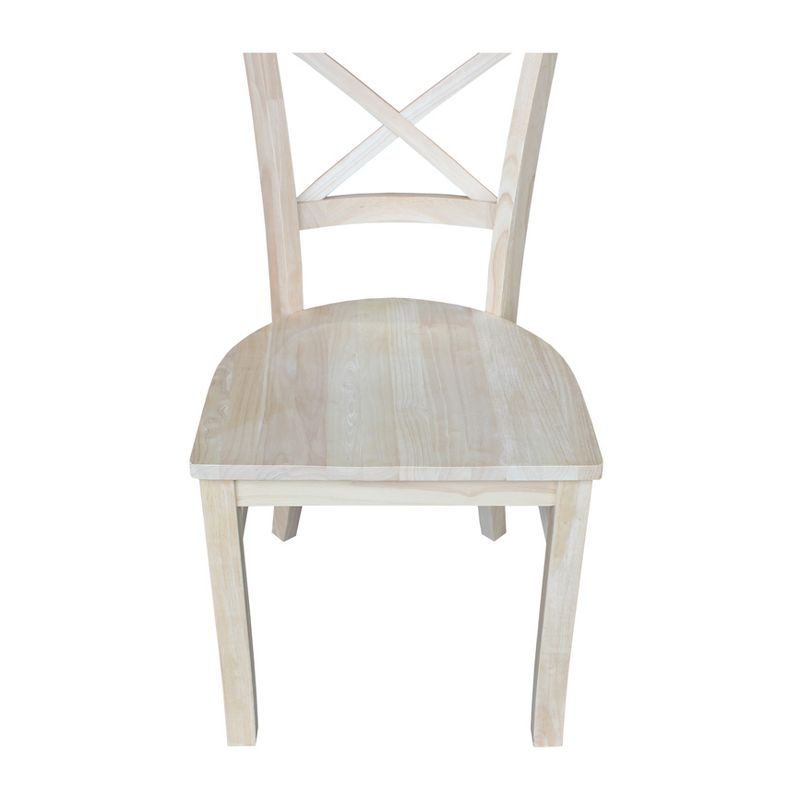 Set Of 2 Charlotte X Back Chair Unfinished - International Concepts