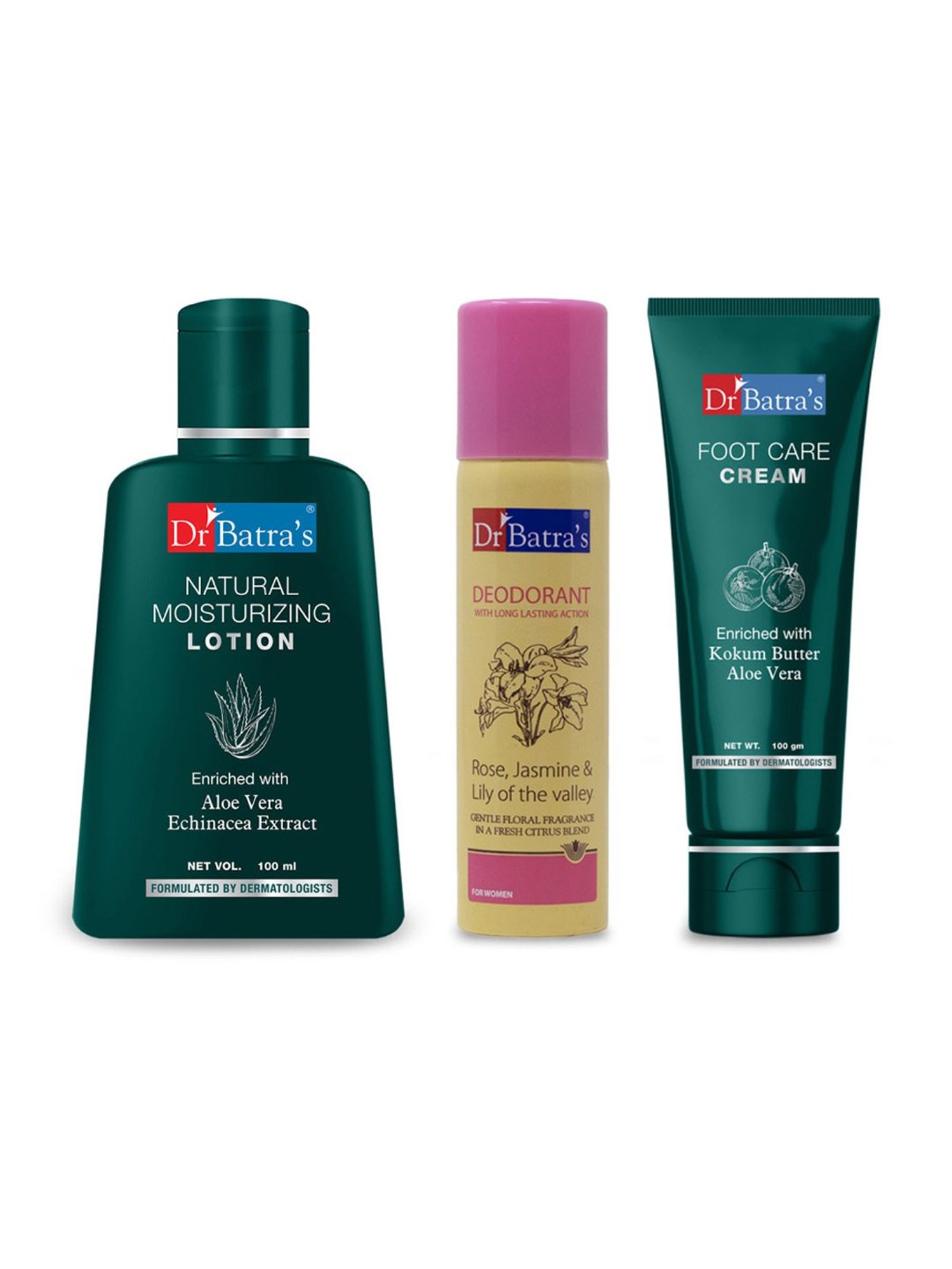 Dr. Batra's Natural Moisturising Lotion, Deo & Foot Care Cream