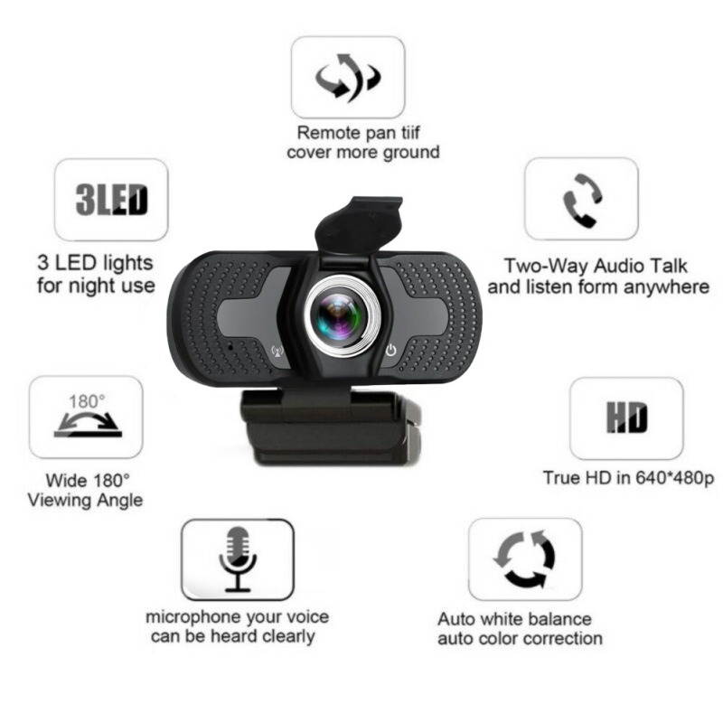 Bobora 1080P webcam for PC, full HD computer camera with cover, USB web cam with microphone, cover, streaming camera for Skype, Streaming, teleconference etc.