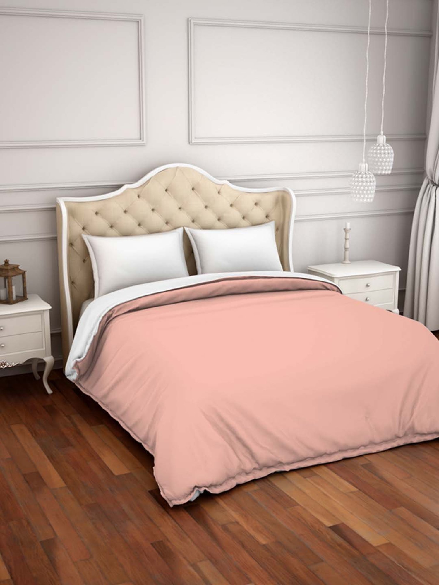 Spaces Hygro Coral Cotton 300 TC Duvet Cover - Set of 1