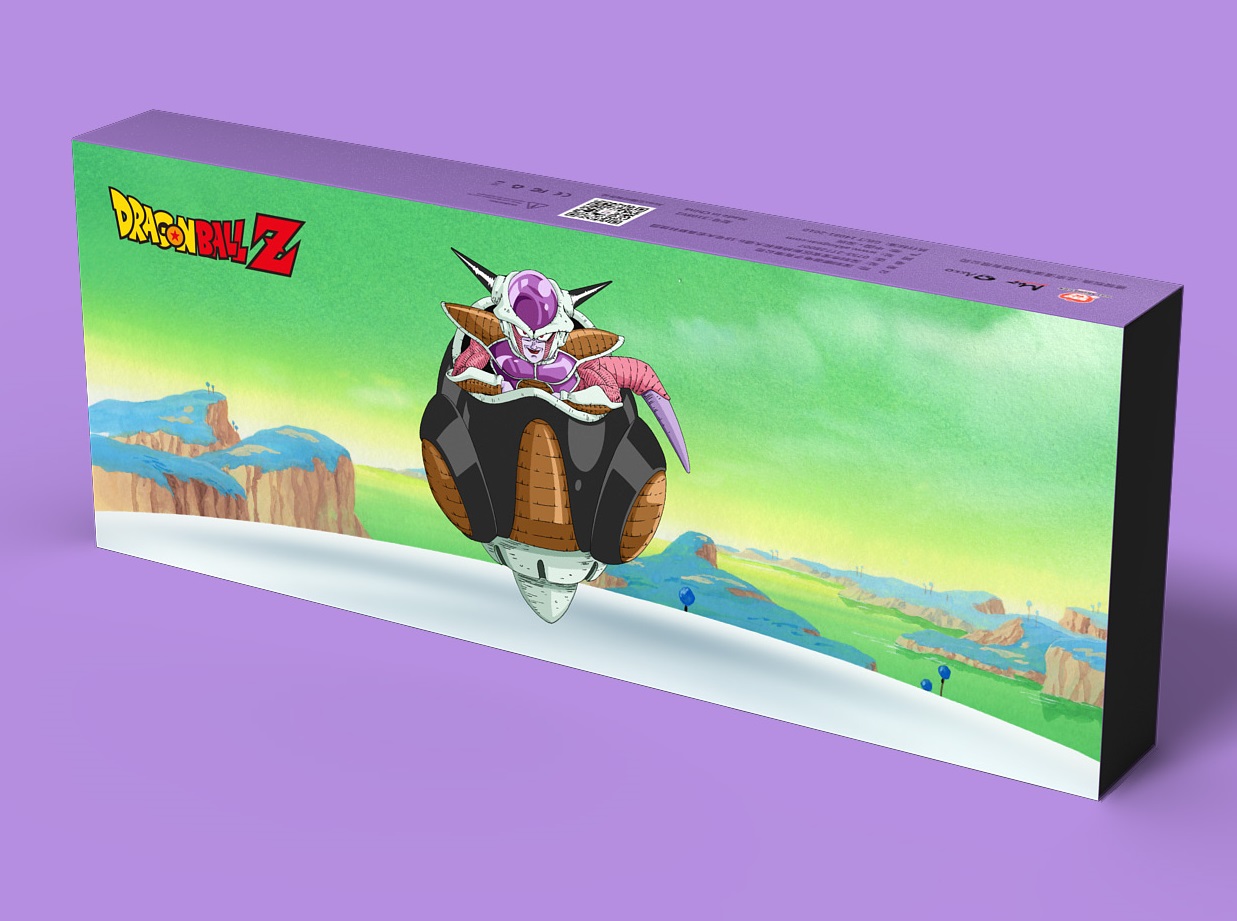 Akko 3108V2 Dragon Ball Z Frieza Full Size Gaming Mechanical Keyboard Double Shot Dye Sub PBT Keycaps NKRO Detachable USB Type-C Wired White and Purple