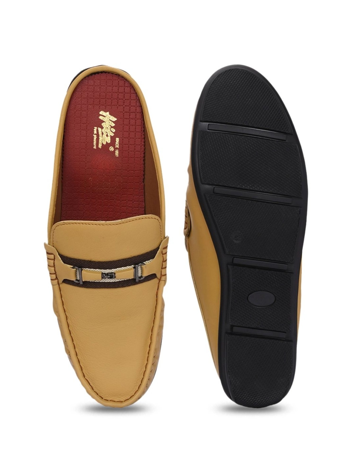 Hitz Men's Yellow Mule Shoes