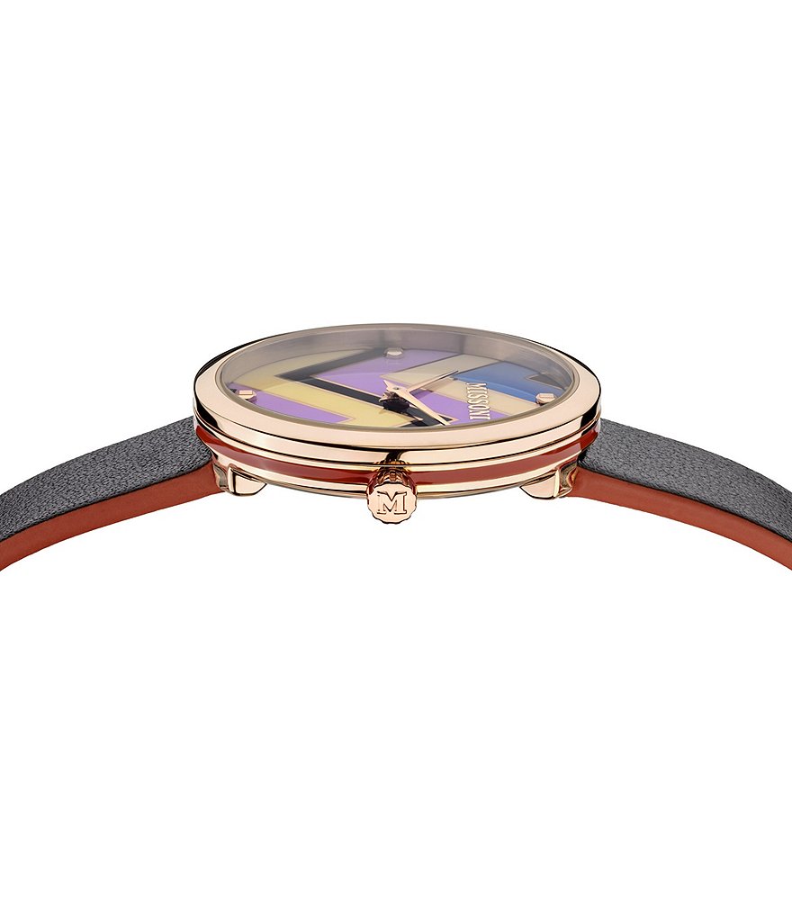 Missoni M1 Joyful Leather Rose Gold Analog Watch