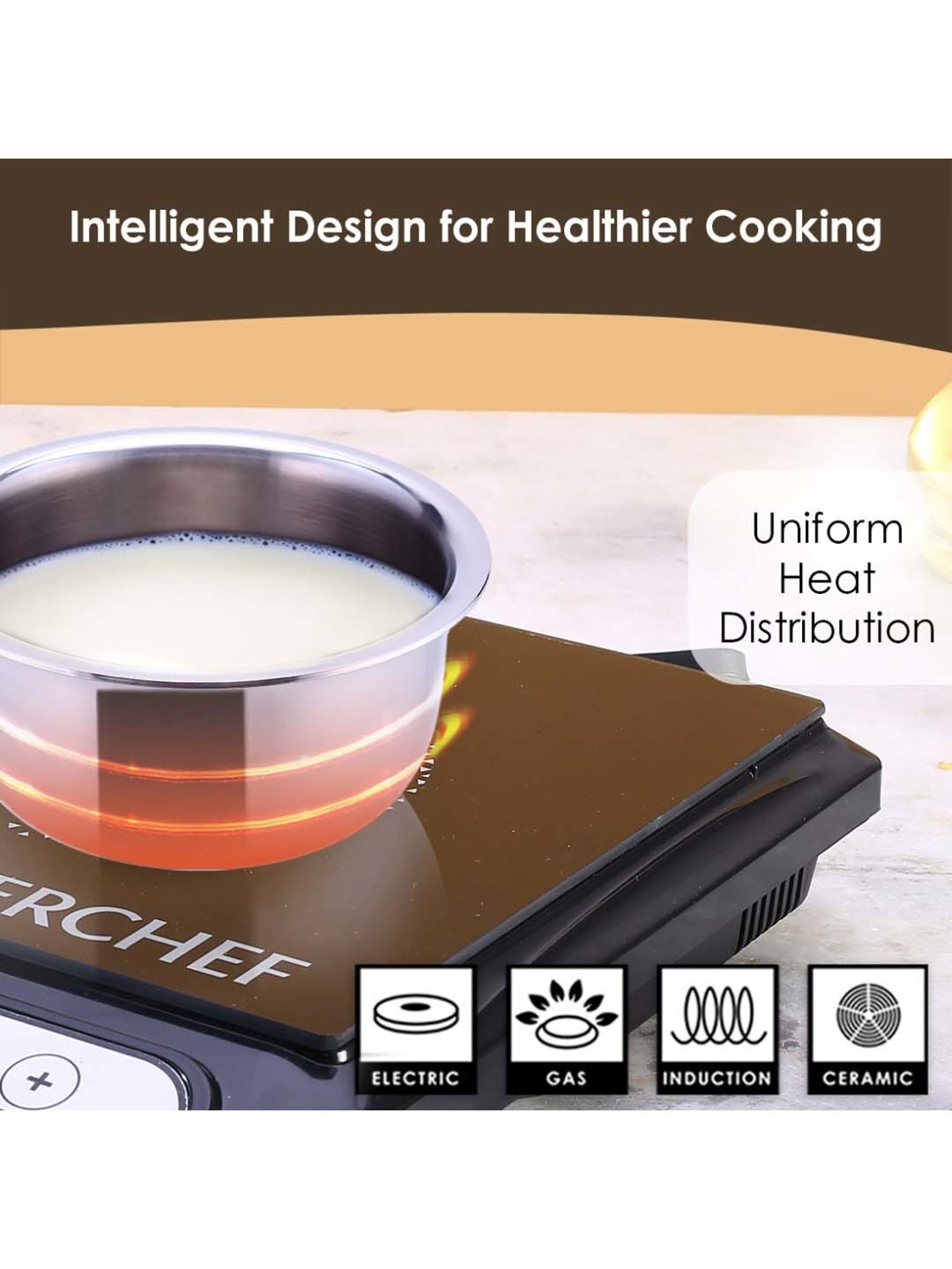 HAZEL Silver Induction Bottom Tope Stainless Steel Patila - 17.7 cm (2500 ml)