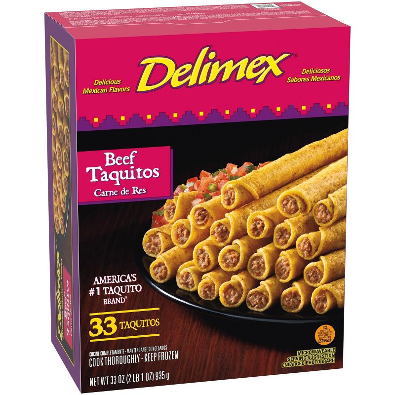 Delimex Beef Frozen Taquitos - 33oz