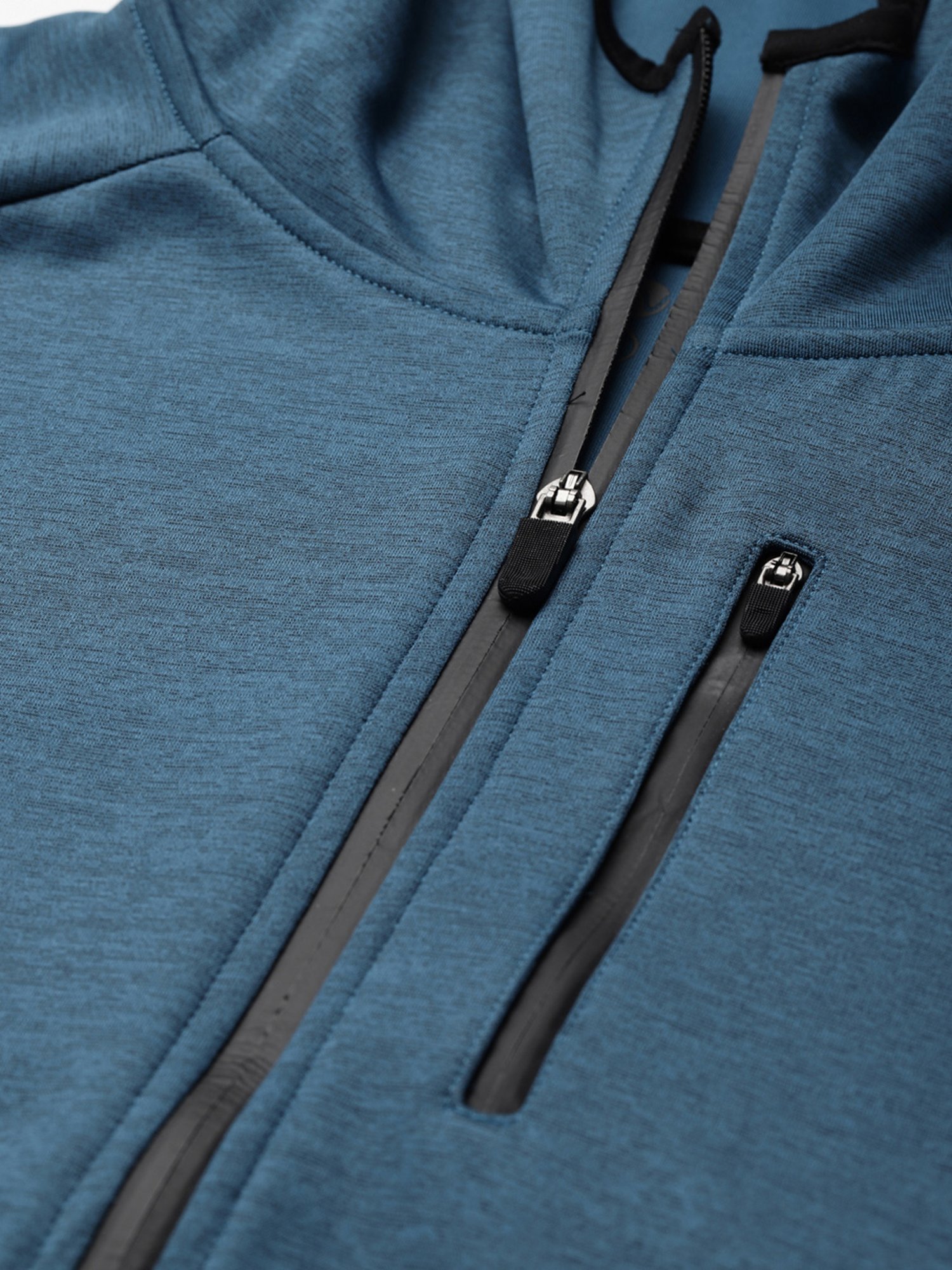 Slowave Teal Regular Fit Sports Hooded Jacket