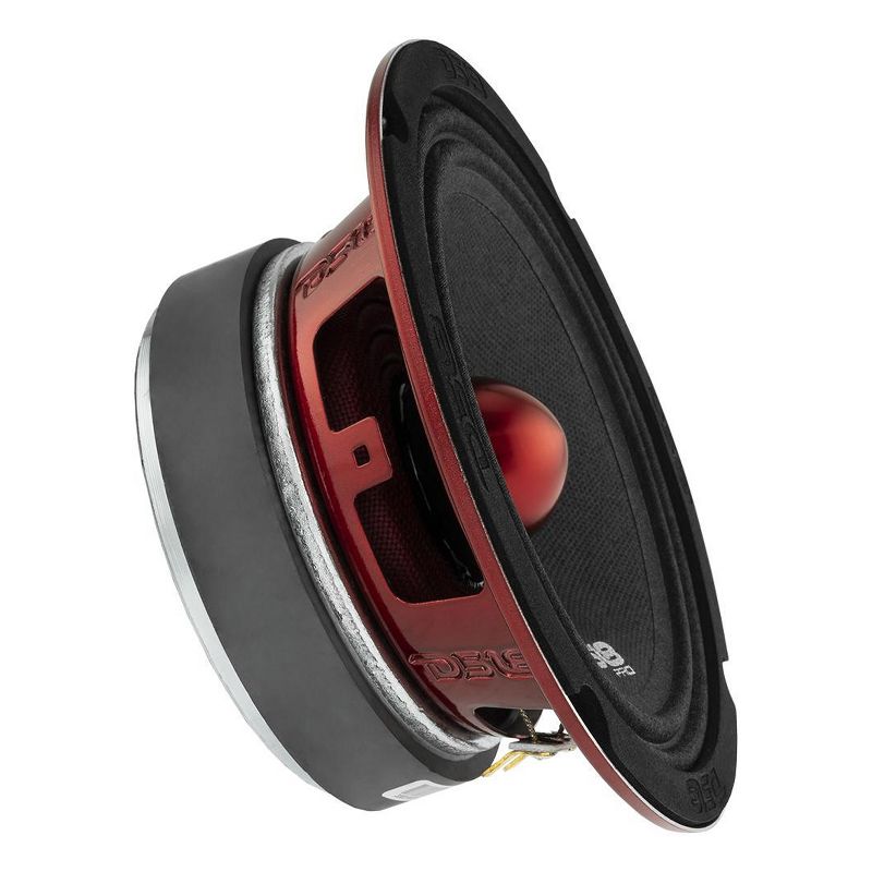 DS18 PRO-X6.4BM Pro X 6.5 Inch 500 Watt 250 RMS 8 Ohm Mid Range Car and Truck Door Loudspeaker with Black Steel Basket Bullet Design (2 Pack)