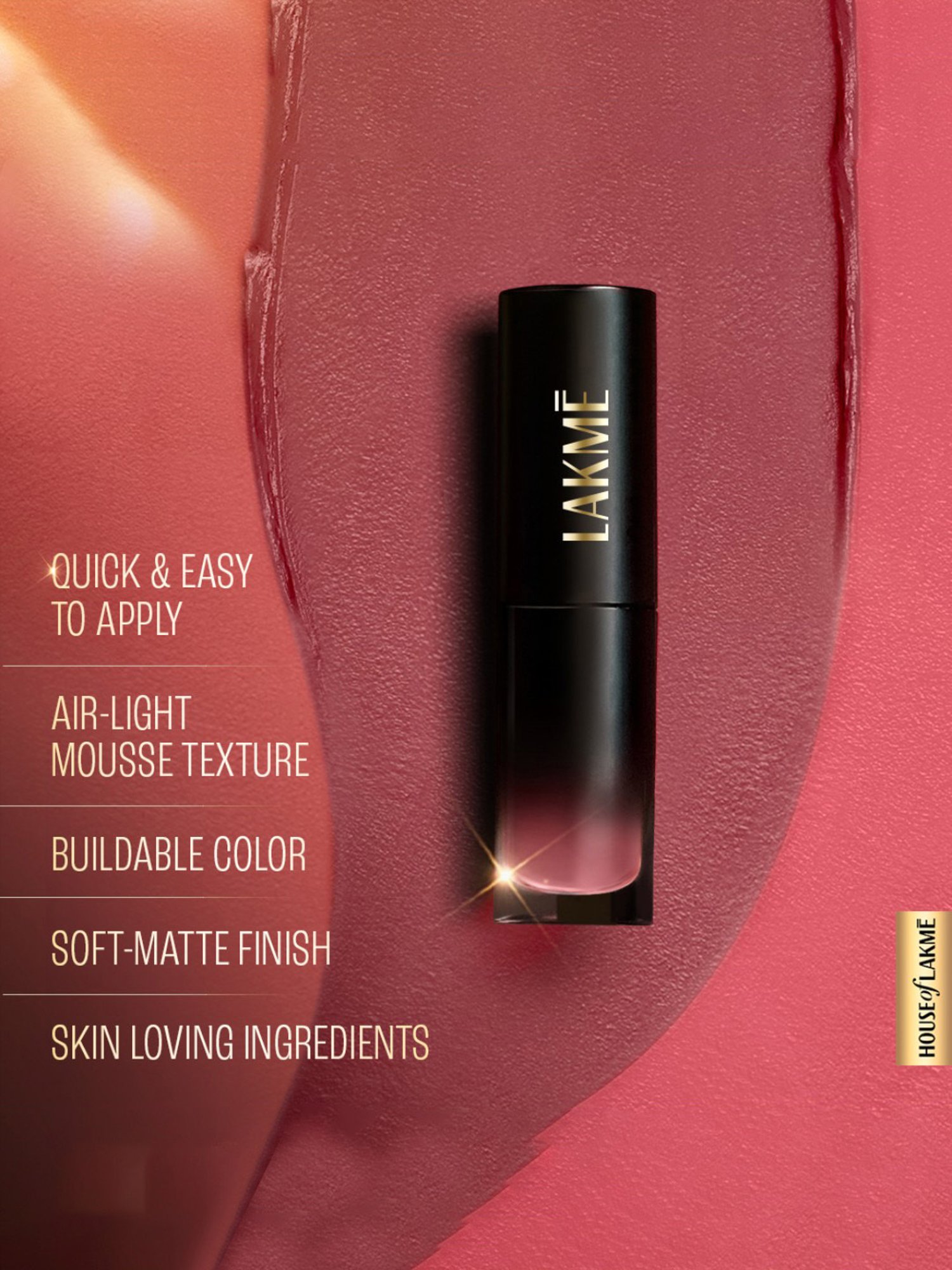 Lakme Xtraordin-Airy One & Done Tint Dusty Rose - 3 ml