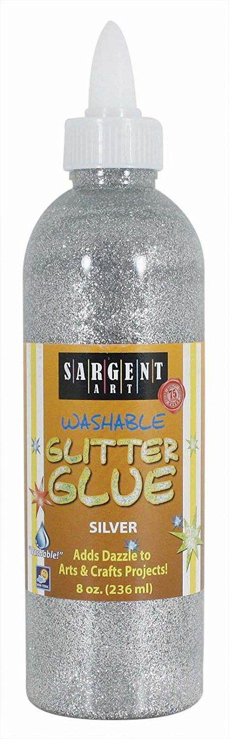 Sargent Art 221982 8Ounce Glitter Glue, Silver