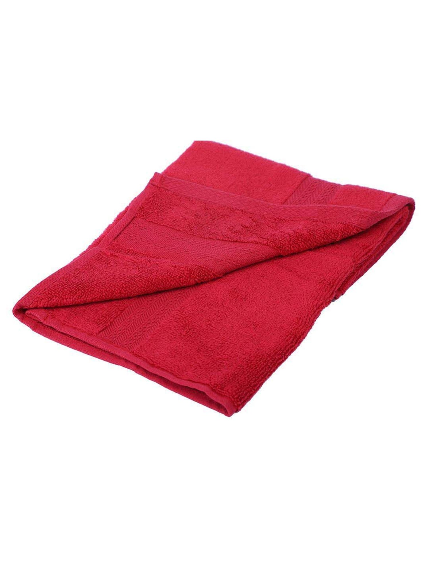 BIANCA Zero-Twist 100% Cotton Ultra-Fluffy Towels -4pc Hand Towel (paradiso) solid-burgundy