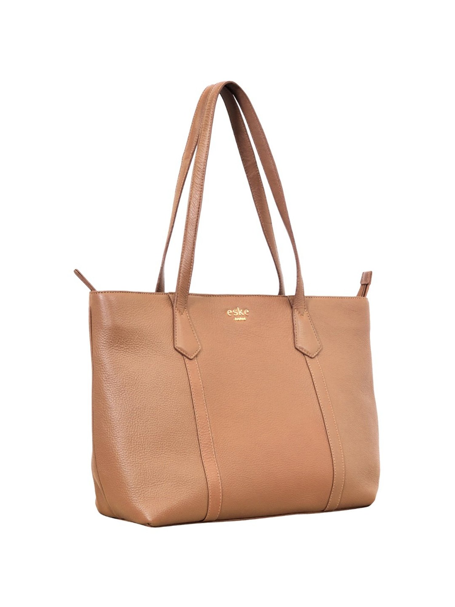 Eske Vanessa Brown Solid Medium Tote Handbag