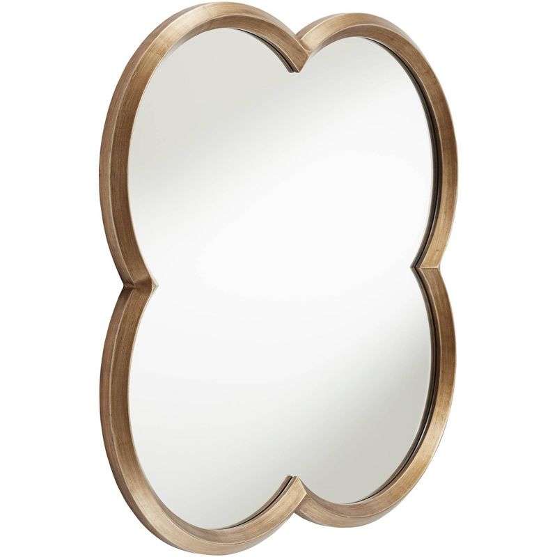 Noble Park Palazzo Gold 34 3/4" x 34 3/4" Clover Framed Wall Mirror
