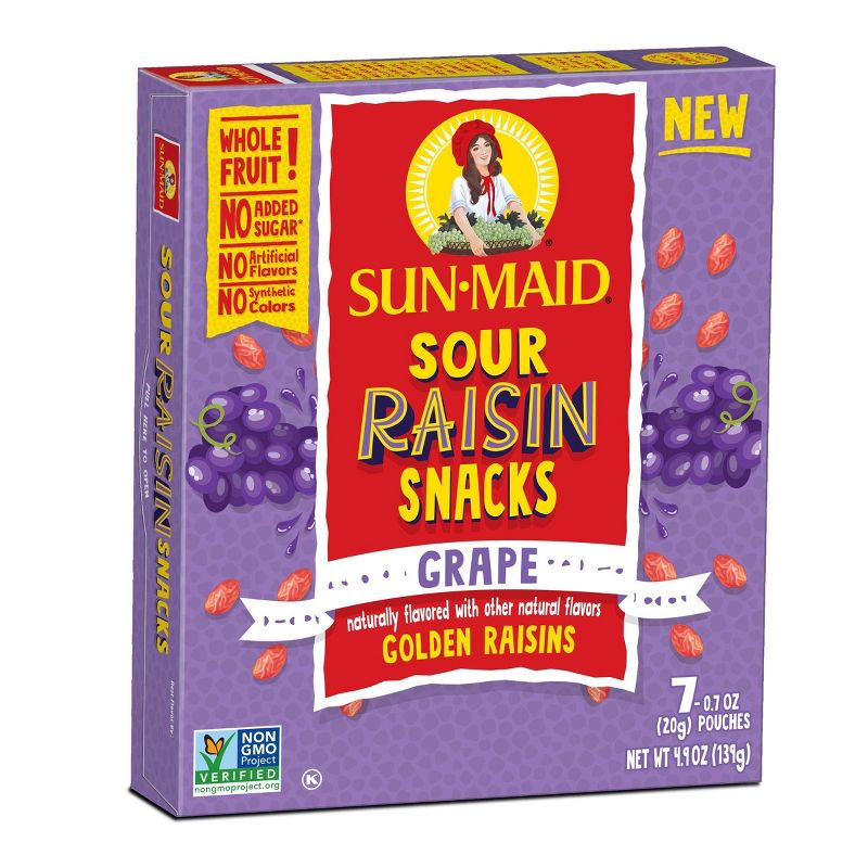 Sun-Maid Sour Raisin Grape Snacks - 7ct/4.9oz