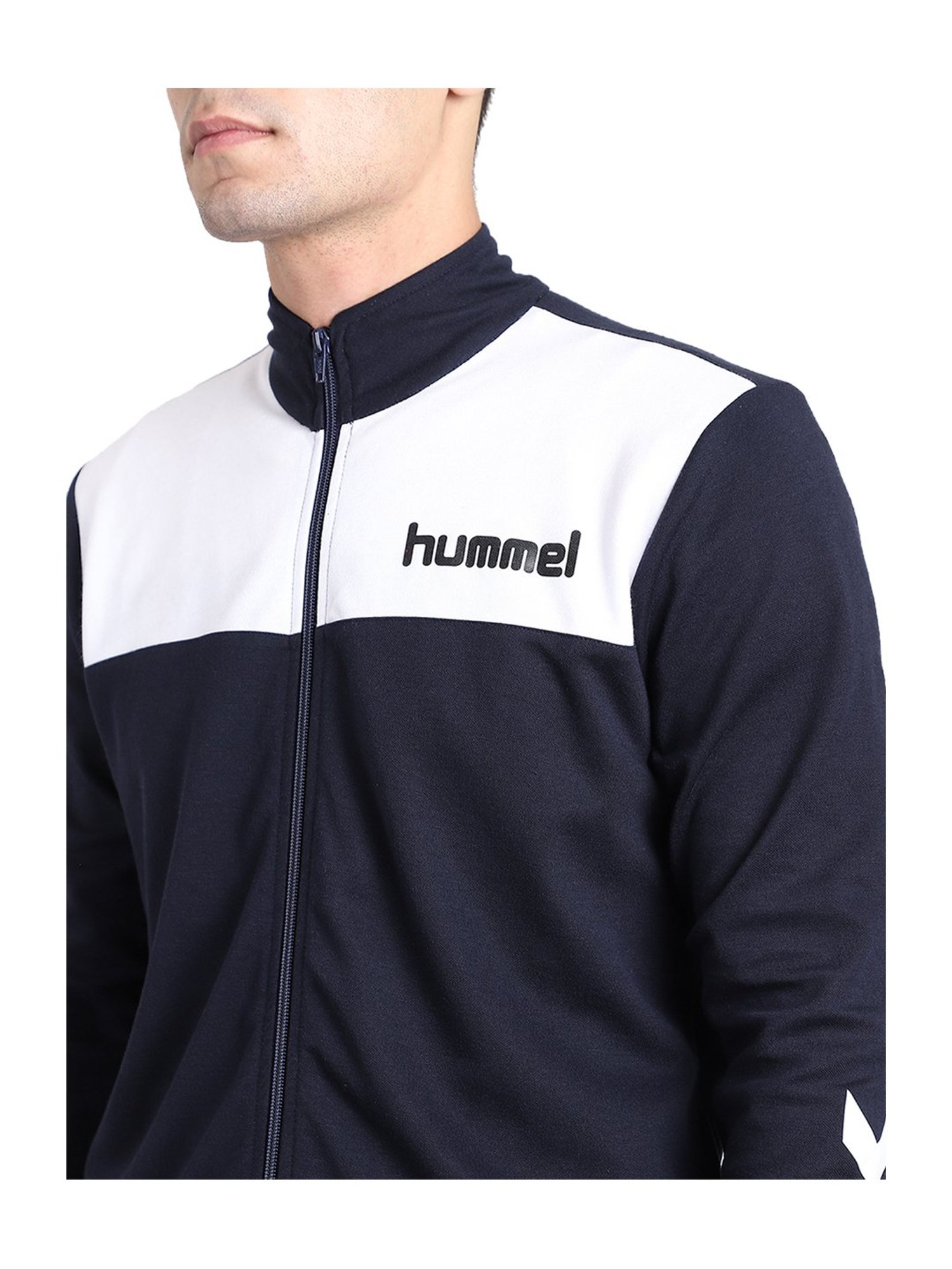Hummel Navy Regular Fit Cotton Jacket