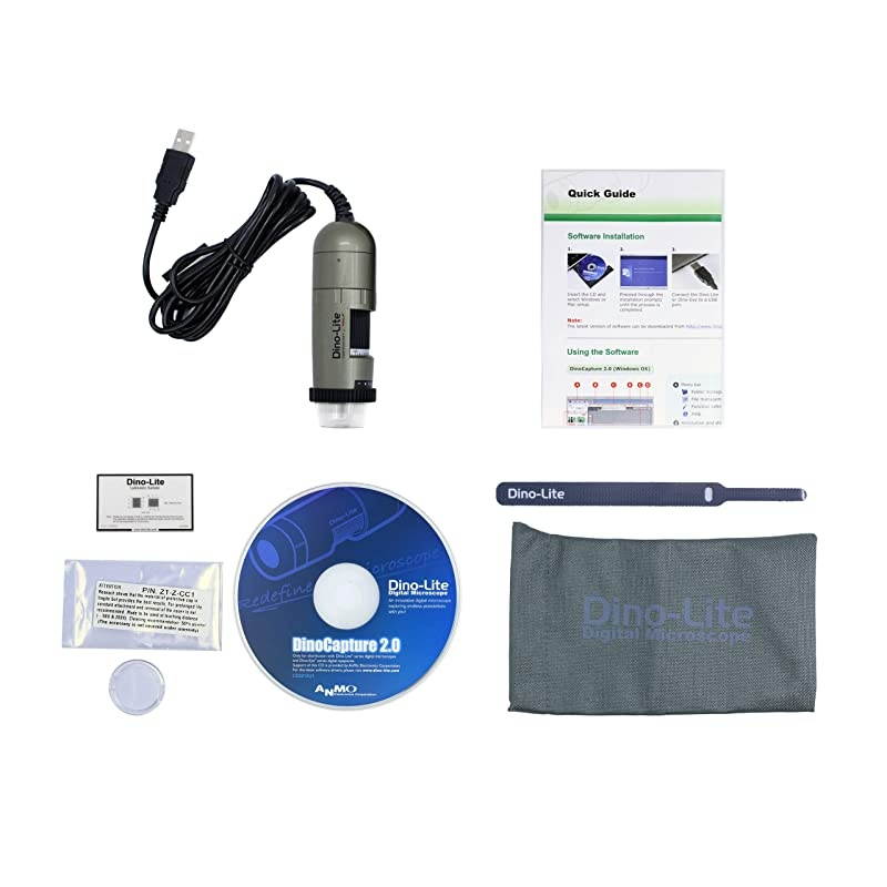 USB Digital Microscope AM4113ZT - 1.3MP, 10x - 50x, 220x Optical Magnification, Measurement, Polarized Light