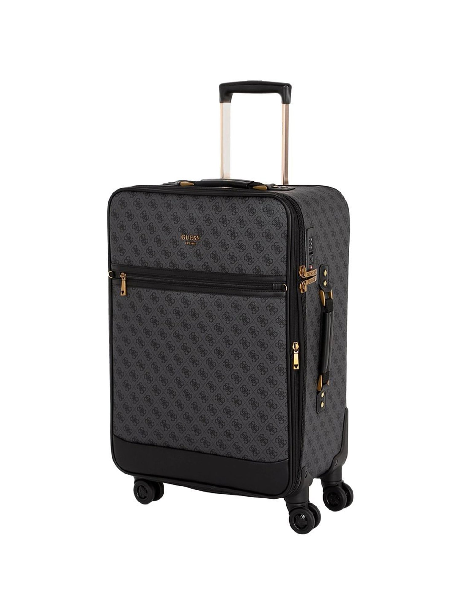 Guess Coal  Medium Soft Cabin Trolley Bag