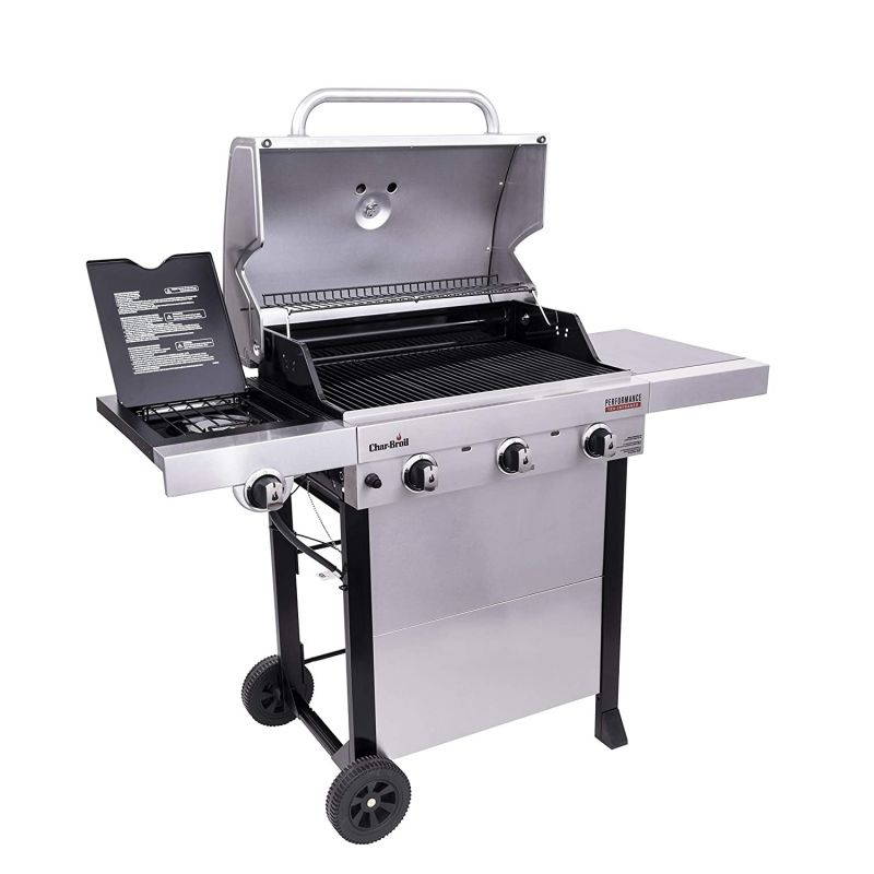 Char-Broil 463370719 Performance TRU-Infrared 3-Burner Cart Style Gas Grill, Stainless Steel