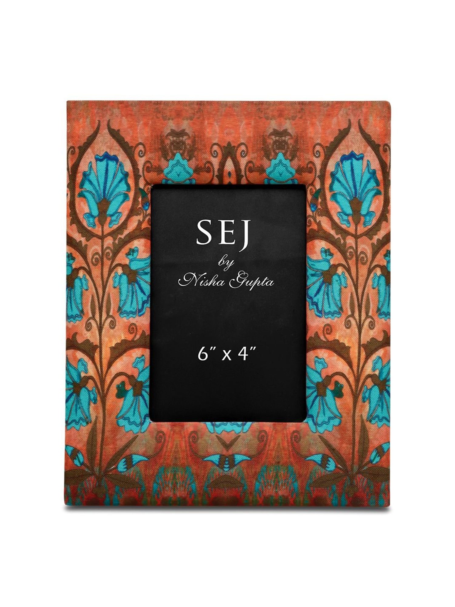 SEJ by Nisha Gupta Brown & Blue Wooden Photo Frame