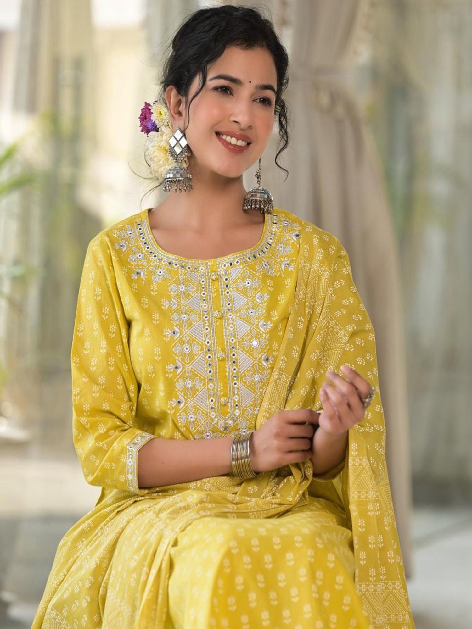 Autumnlane Radhya Sunshine Cotton Suit Set