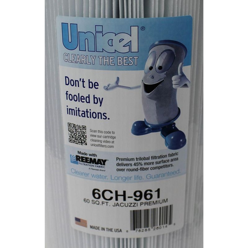 4) New Unicel 6CH-961 Replacement Jacuzzi Spa Filter Cartridges 60 Sq Ft PJW60TL
