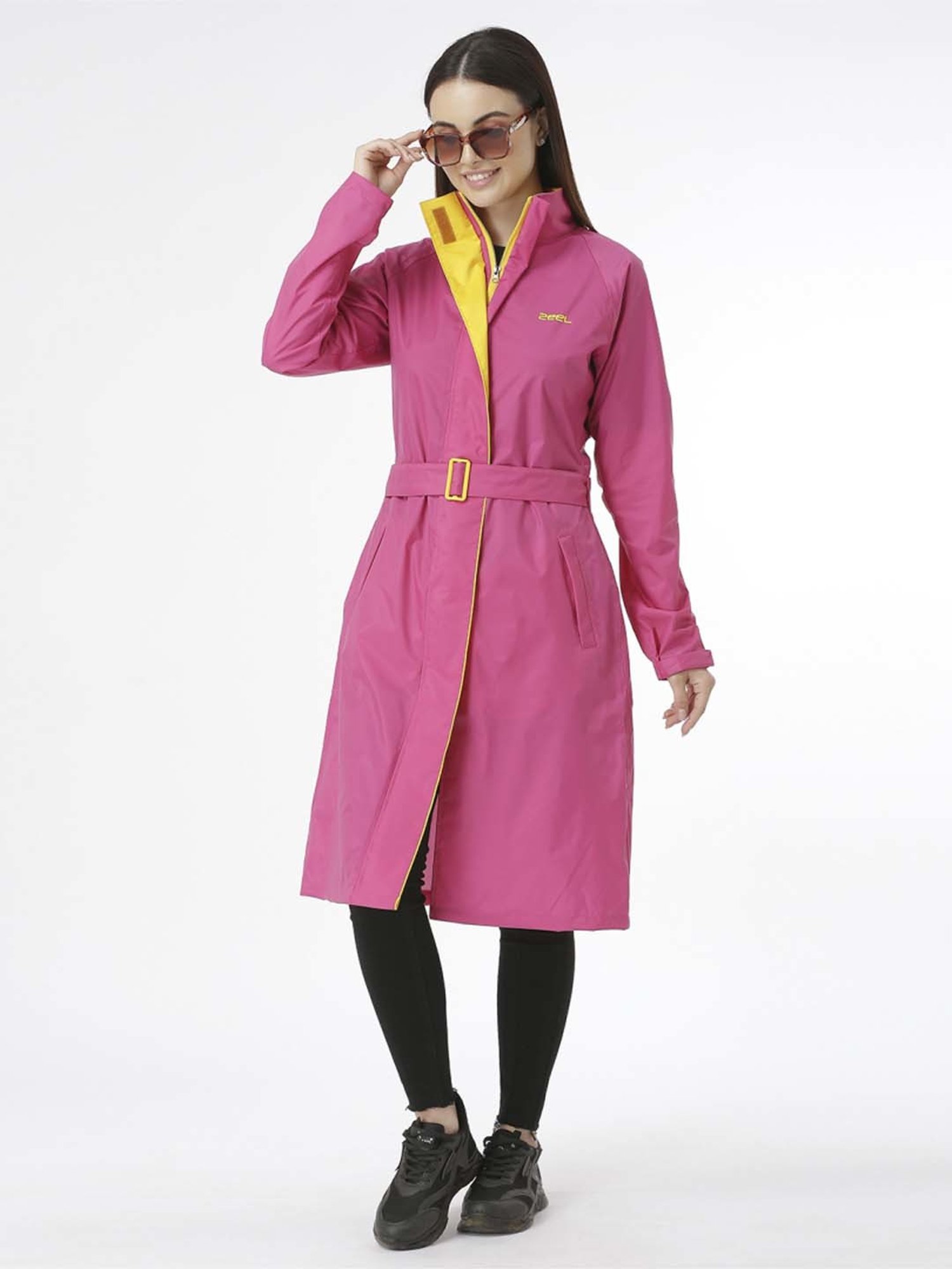 Zeel Pink Regular Fit Rain Jacket