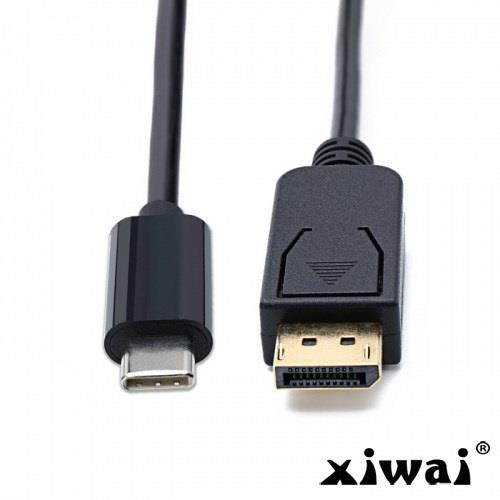 Xiwai USB 3.1 USB-C to DisplayPort DP 4K UHD HDTV Cable for Chromebook & Macbook & Laptop Black Type C