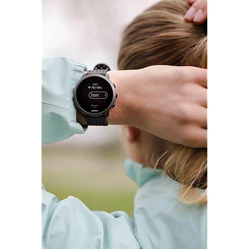 Suunto 3 New Edition Fitness Tracker Multisport Watch with Heart Rate Monitor, All Black with  Power Pack Bundle
