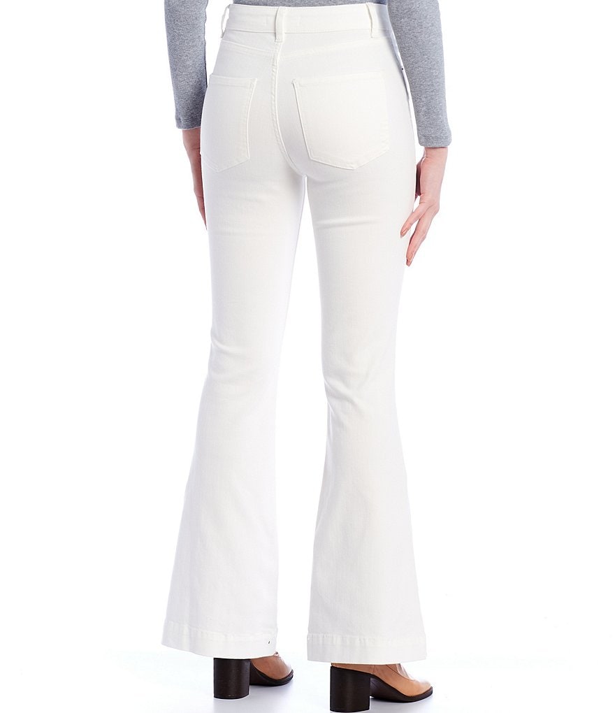 Chelsea & Violet High Rise Ultra White Flare Jeans