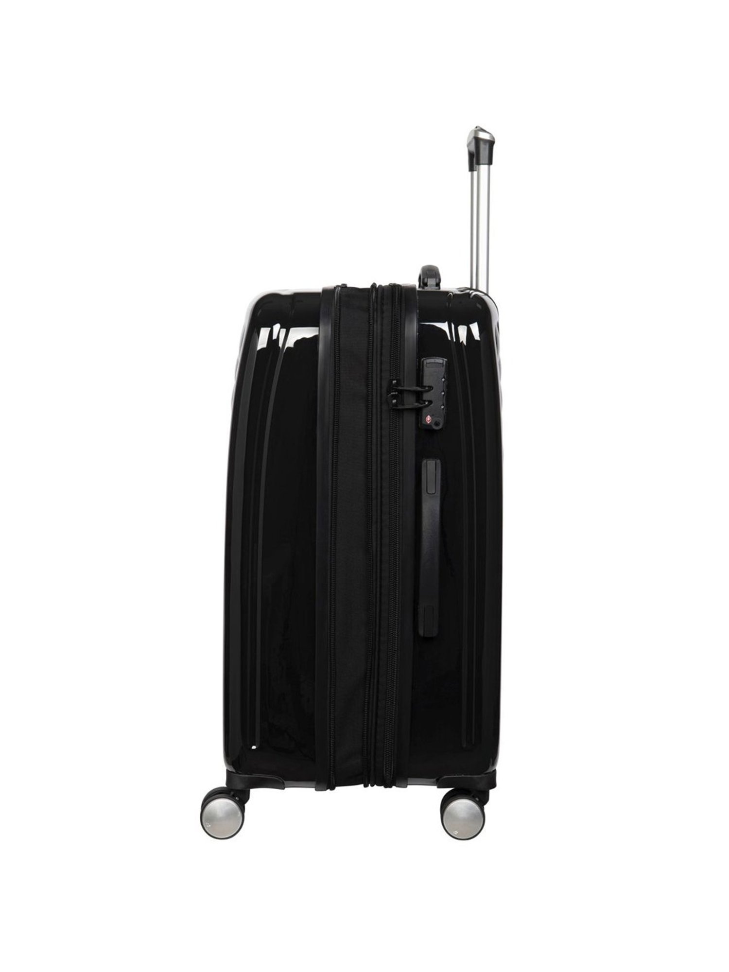 it luggage Fashionista Glossy Black Large -28 inches Expandable Hardsided Trolley Bag with TSA Lock