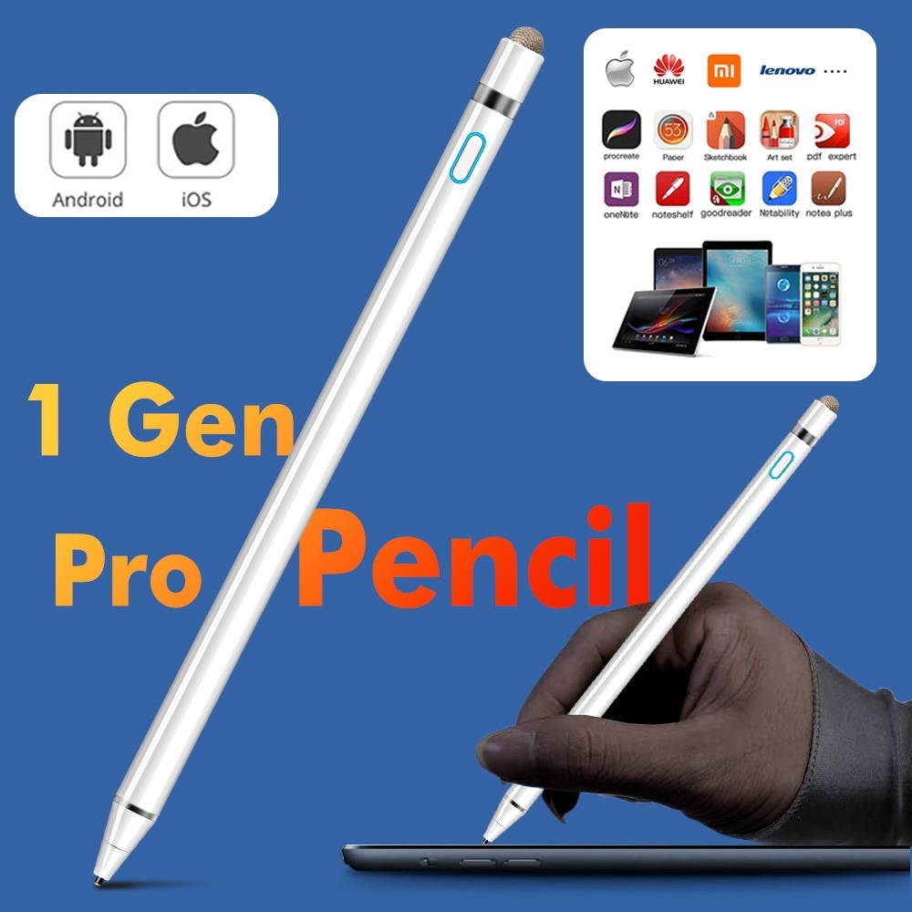 Universal 2 In1 Active Capacitive Pen Touch Stylus Mobile Phone Tablet Stylus for iOS Android