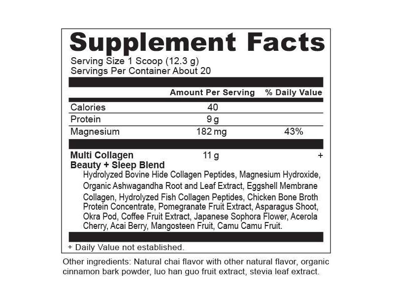 Ancient Nutrition Multi Collagen Protein Beauty & Sleep Powder - 11.9oz