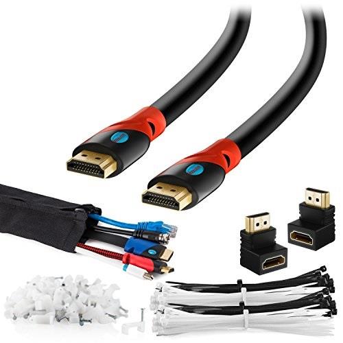 maximm hdmi high speed cable 30 ft for ethernet 3d - 4k - audio return - blu-ray - playstation - xbox & streaming. 24awg - cabl