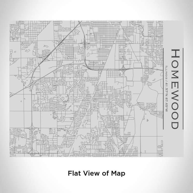 Homewood - Illinois Map Bottle with Bamboo Top