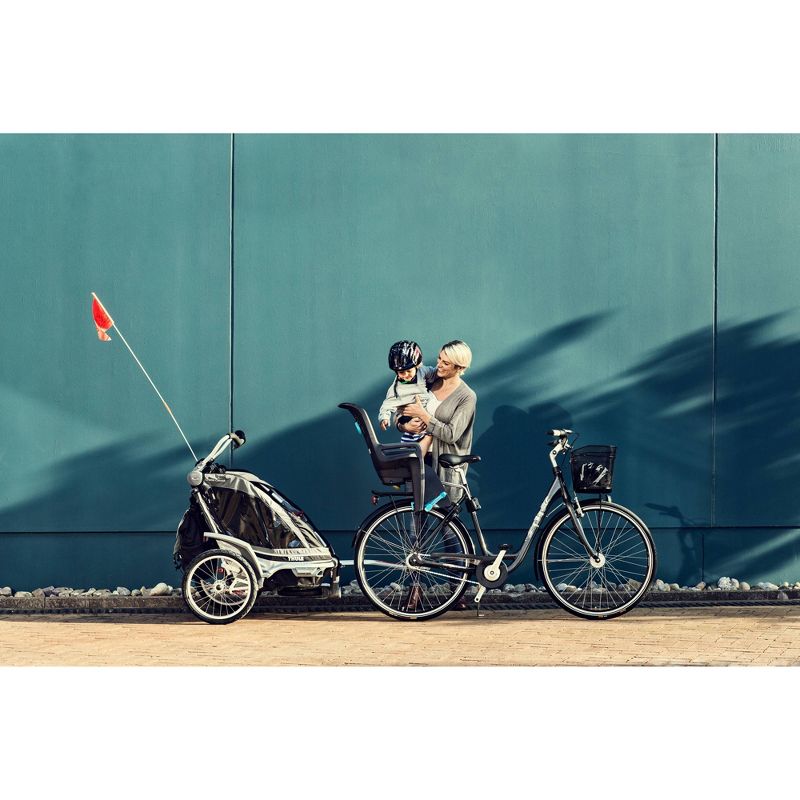 Tow Tuff TTF-2762ACBR Heavy Duty 2-in-1 Aluminum Automotive Cargo Luggage Carrier with Bike Hitch Rack