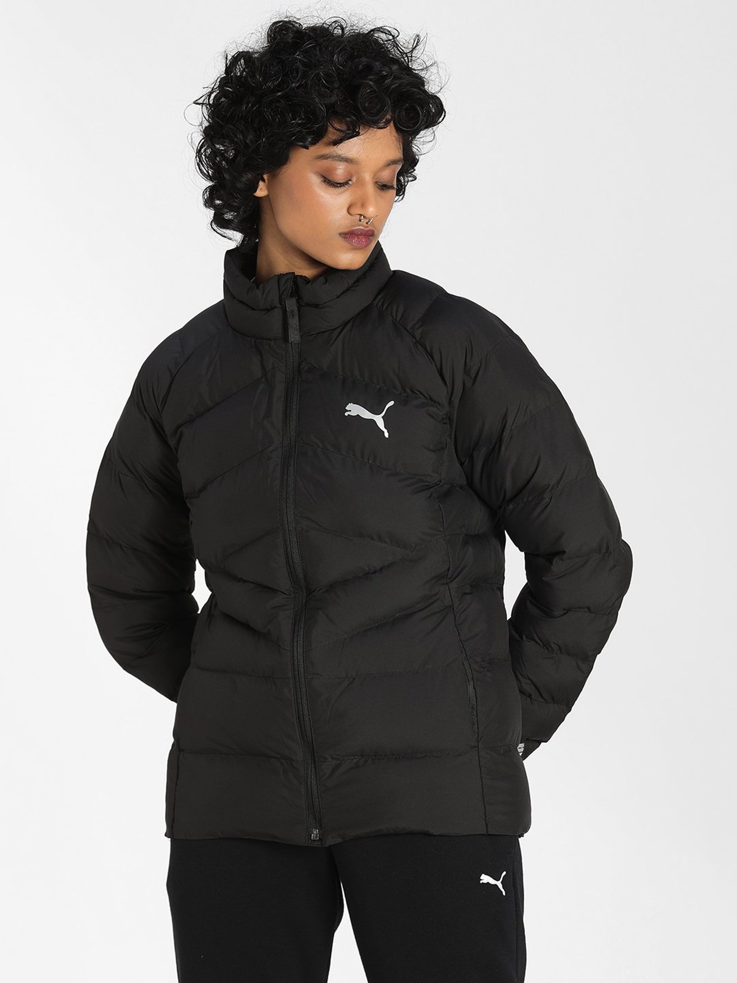 Puma Black Slim Fit Puffer Jacket
