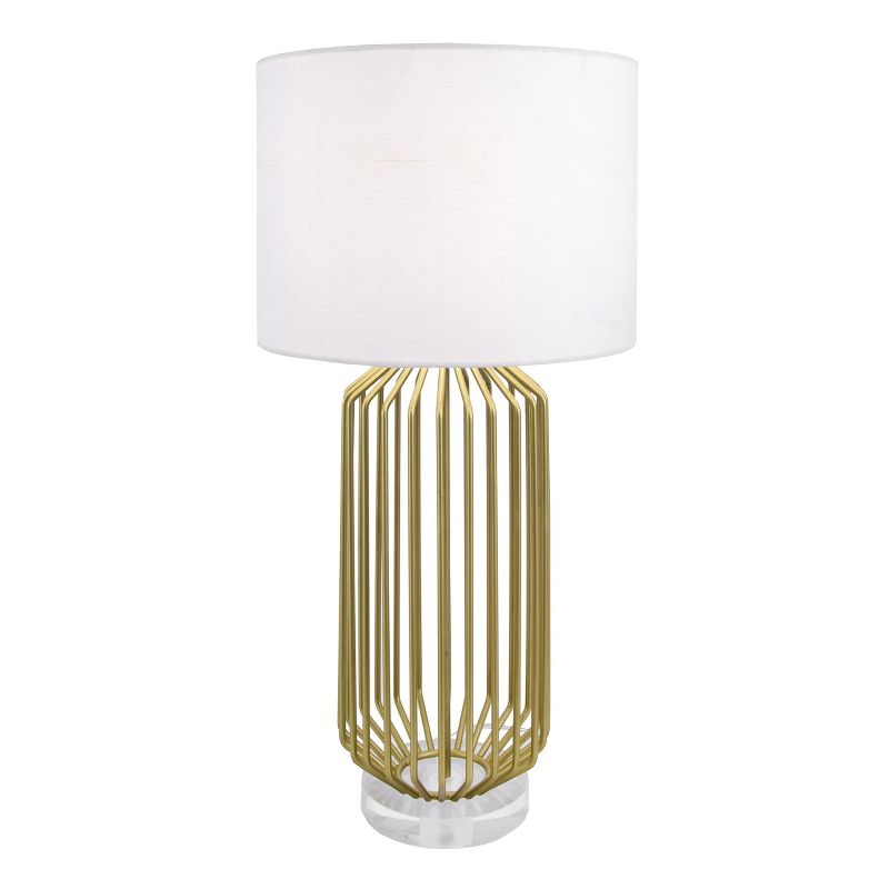 nuLOOM Deltona Iron 29" Table Lamp Lighting - Gold 29" H x 14" W x 14" D