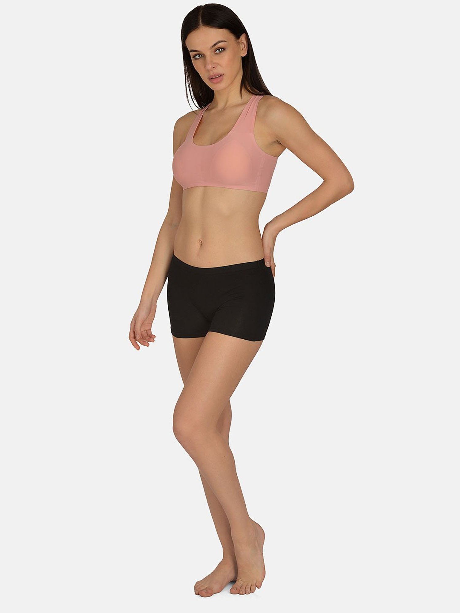 Mod & Shy Black Cotton Boyshorts Panty