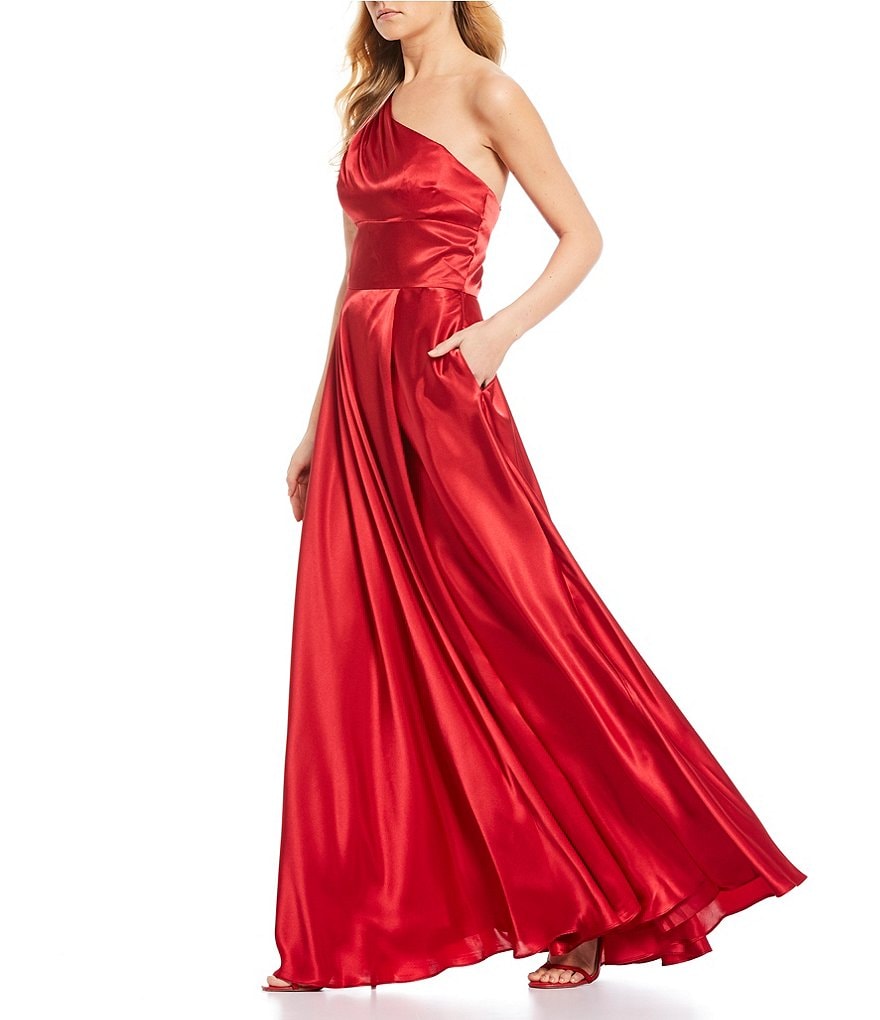 Jump Sleeveless Cowlneck Sheath Satin Dress