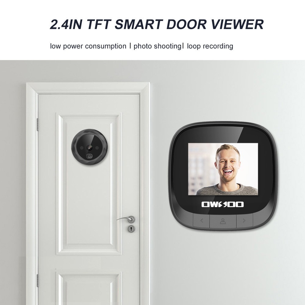 2.4" TFT Digital Peephole Viewer Door Eye Doorbell Camera IR Night Vision Photo Taking for Home Security